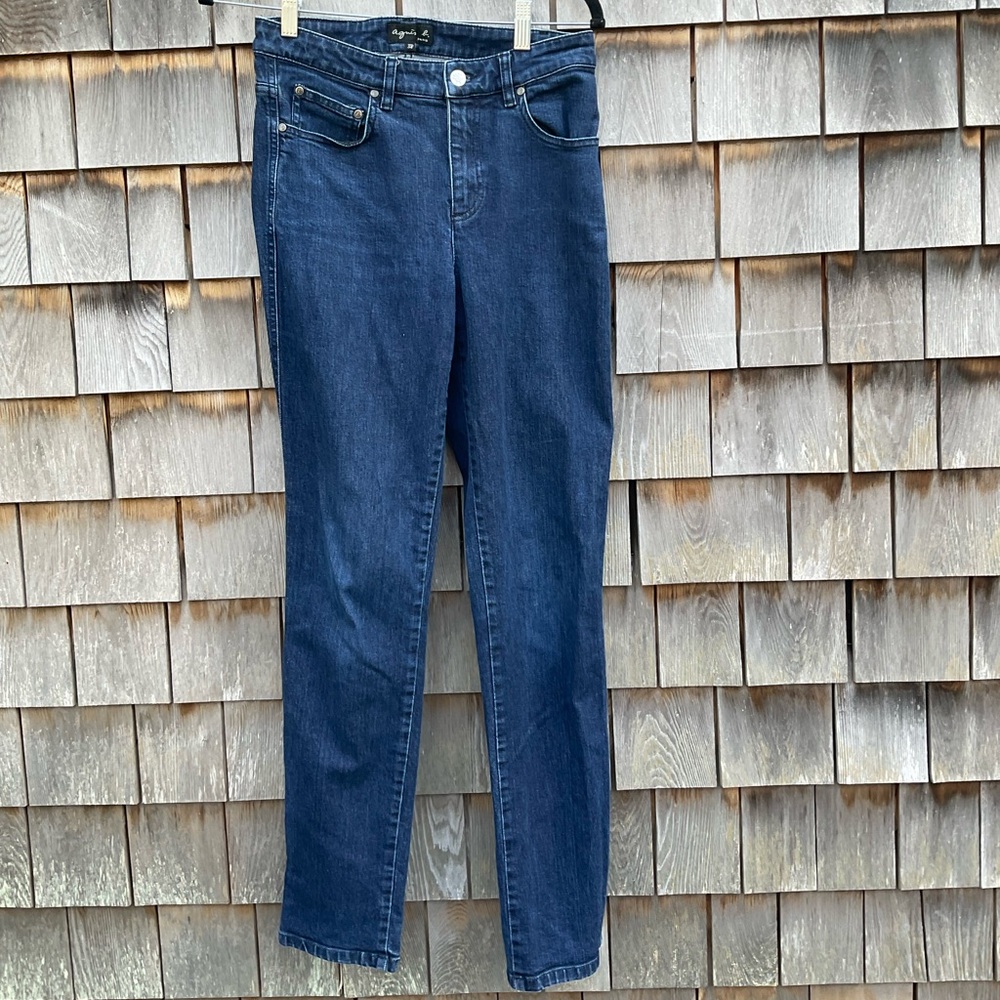 Agnes B. Deep Blue Skinny Jeans